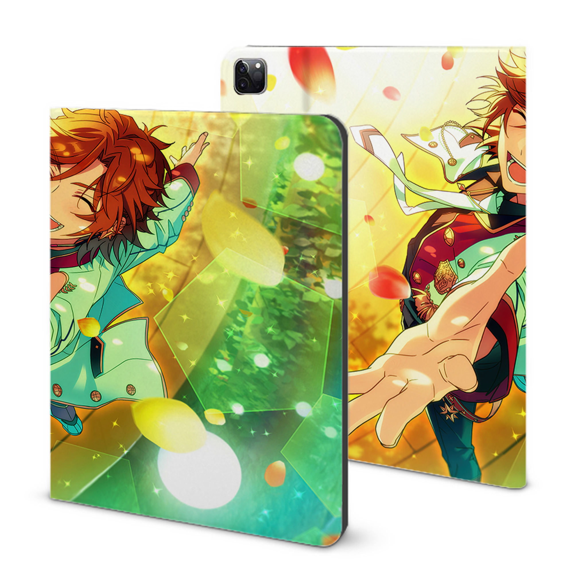 （画像用） あんさんぶるスターズ! Ensemble Stars IPad ケース ブック型 PUレザー TPU 耐衝撃 軽量 薄型 ペン収納なし 全面保護 IPad 各モデル対応